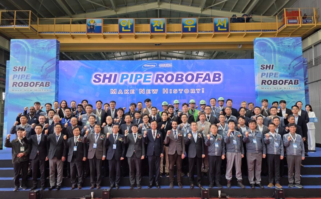‘Shipbuilding industry’s first’ robotic pipe fabrication facility opens in South Korea
