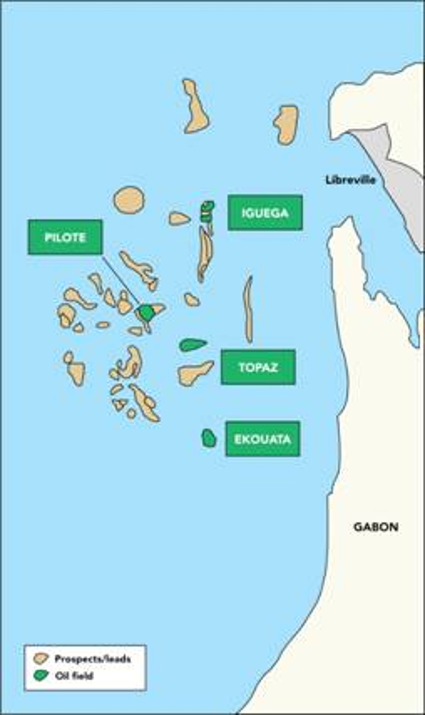 Ndjila and Mpari discovery and prospect map; Source: Block Energy