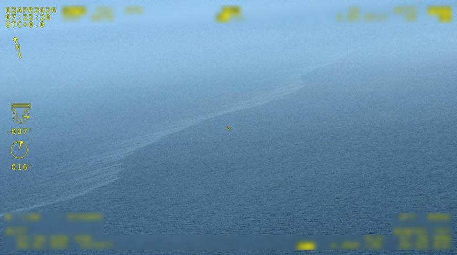 Oil spill east of Gotland; Courtesy of Swedish Coast Guard