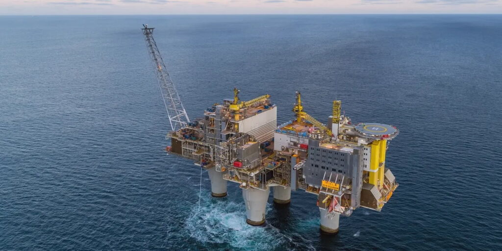 Troll A platform in North Sea; Credit: Jan Arne Wold and Elisabeth Sahl/Equinor