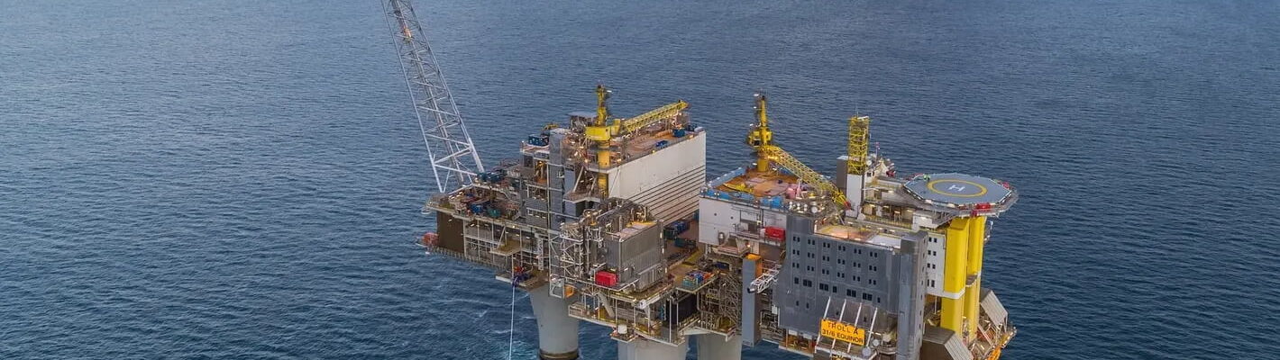 Troll A platform in North Sea; Credit: Jan Arne Wold and Elisabeth Sahl/Equinor