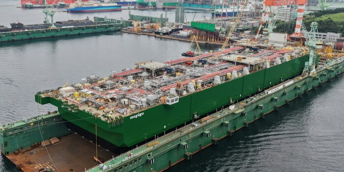Cedar FLNG is being built at Samsung Heavy Industries' Geoje shipyard; Source: SHI