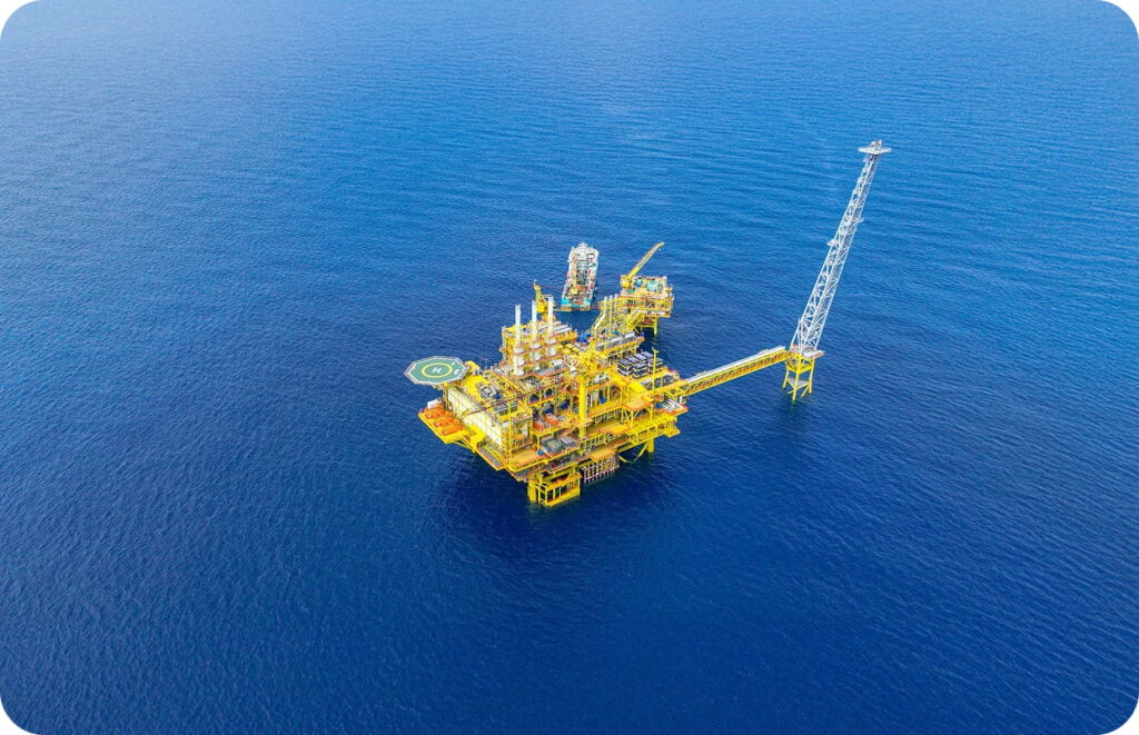 Kasawari gas platform in the South China Sea off the coast of Sarawak, Malaysia; Source: Searah
