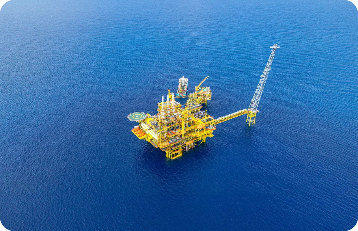 Kasawari gas platform in the South China Sea off the coast of Sarawak, Malaysia; Source: Searah