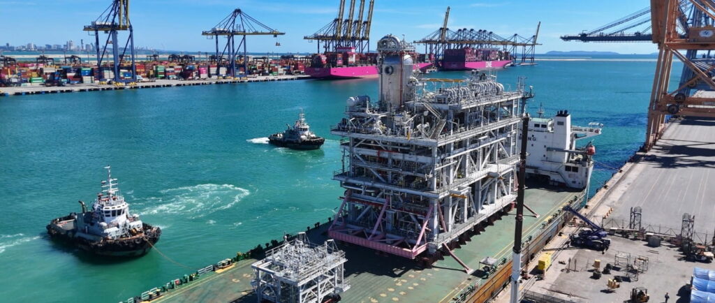 Delivery of Pluto LNG module for Scarborough gas project; Source: Woodside